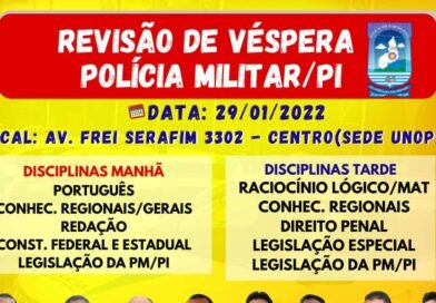 REVISÃO DE VÉSPERA PARA A PM/PI